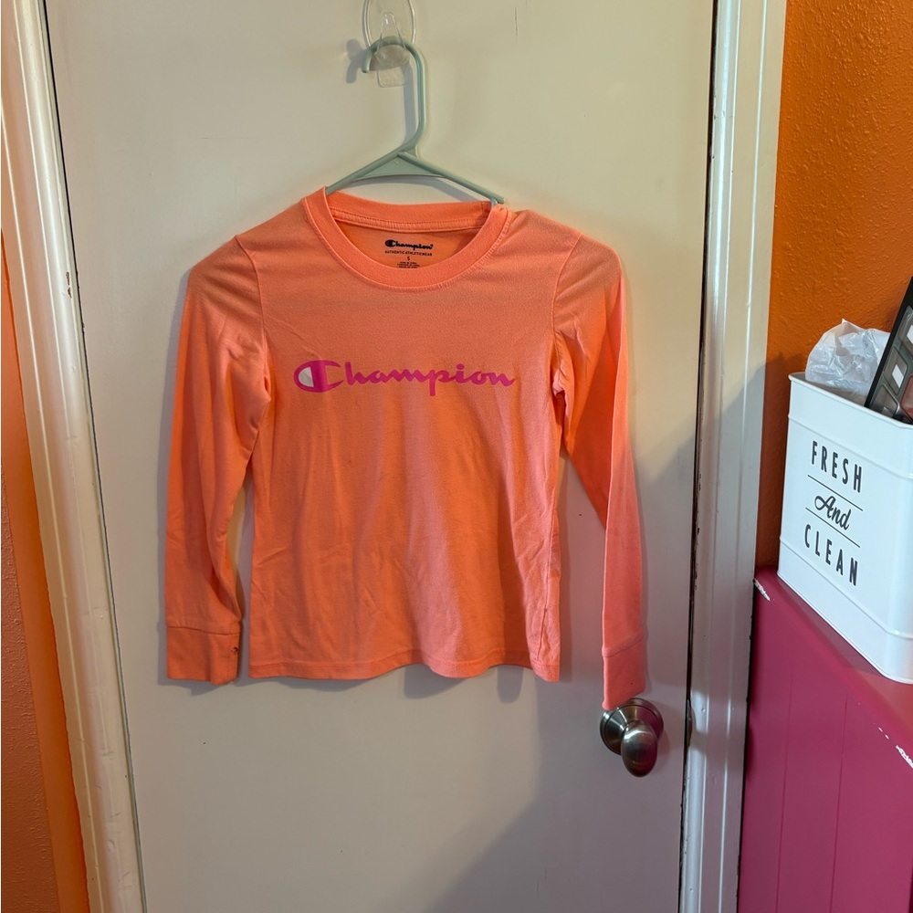 Champion Kids Orange Long Sleeve Shirt